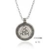 Vintage Men Ethnic Viking Necklace Warrior Scandinavian Amulet  Norse Runes Pendant