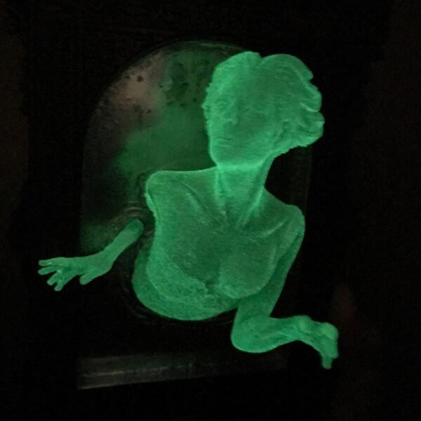 3D Ghost In The Mirror Frame Resin Luminous Wall Stickers Gothic Terror  Wallpaper Decor