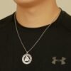 Vintage Men Ethnic Viking Necklace Warrior Scandinavian Amulet  Norse Runes Pendant