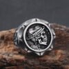 Gothic 1936 Stainless Steel Hat Skull Ring