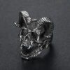 Gothic Satan Skull Ring