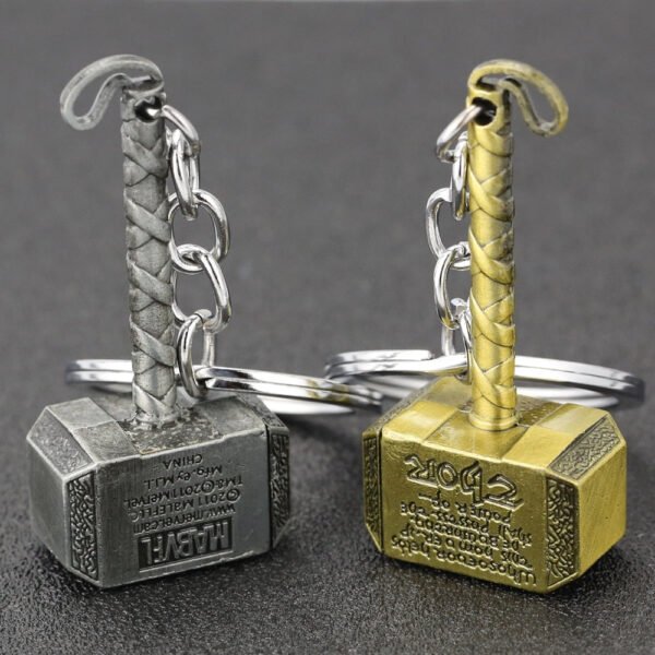 Thor Hammer Keychain Mjolnir Keyring Key Chain Ring Viking Odin Norse Mythology Weapon Nordic