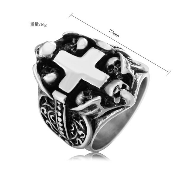 Magic Ring~ Punk Ring Casting Skull Viking Cross for Men Vintage Biker Party Gift Gothic Male Jewelry Hand Accessories HF062
