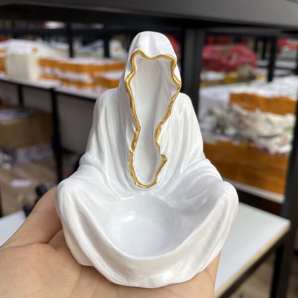 Hermit Resin Statue Crafts Ornaments Crystal Ball Holder Sphere Display Stand Pedestal Living Room Home Decor