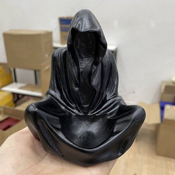 Hermit Resin Statue Crafts Ornaments Crystal Ball Holder Sphere Display Stand Pedestal Living Room Home Decor