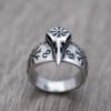 Viking Odin Crow Skull Ring