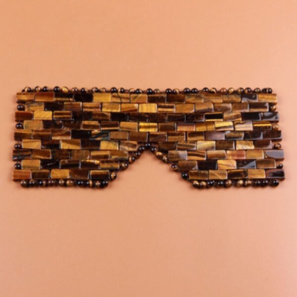 Crystal Eye Mask Curtain Sleeping Mask Rose Quartz Therapy Facial Massager