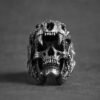 Gothic Punk Satanic Devil Skull Ring Vintage Steampunk