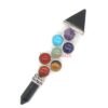 KFT Natural Stone Pyramid 7 Chakra Points Energy Generator Reiki Chakra Healing Crystal Stone Transmitter Jewelry