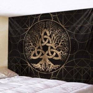 Mysterious  Tree of Life decoration tapestry Mandala psychedelic scene wall tapestry