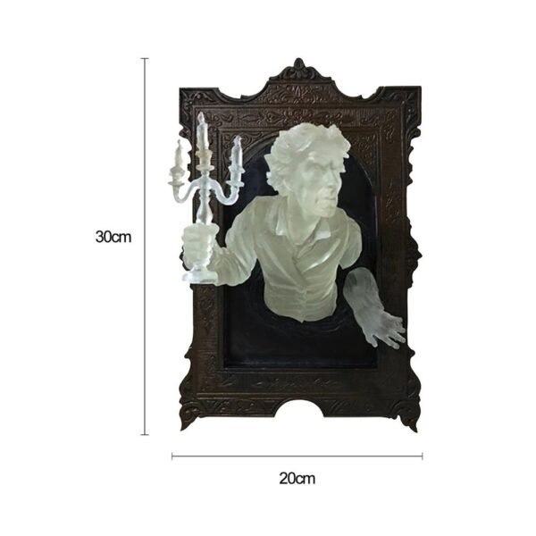 3D Ghost In The Mirror Frame Resin Luminous Wall Stickers Gothic Terror  Wallpaper Decor
