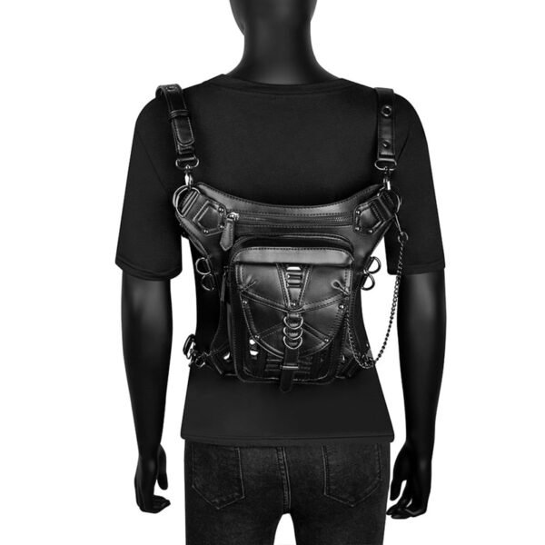 Women Waist Bag Gothic Fanny Packs Motorcycle Hip Drop Leg Bags