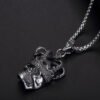 Viking Magic~Hip Hop Punk Casting Stainless Steel Vintage Cross Imperial Crown Skull Pendants Necklaces For Men Jewelry HE056