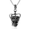 Viking Magic~Hip Hop Punk Casting Stainless Steel Vintage Cross Imperial Crown Skull Pendants Necklaces For Men Jewelry HE056
