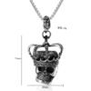 Viking Magic~Hip Hop Punk Casting Stainless Steel Vintage Cross Imperial Crown Skull Pendants Necklaces For Men Jewelry HE056