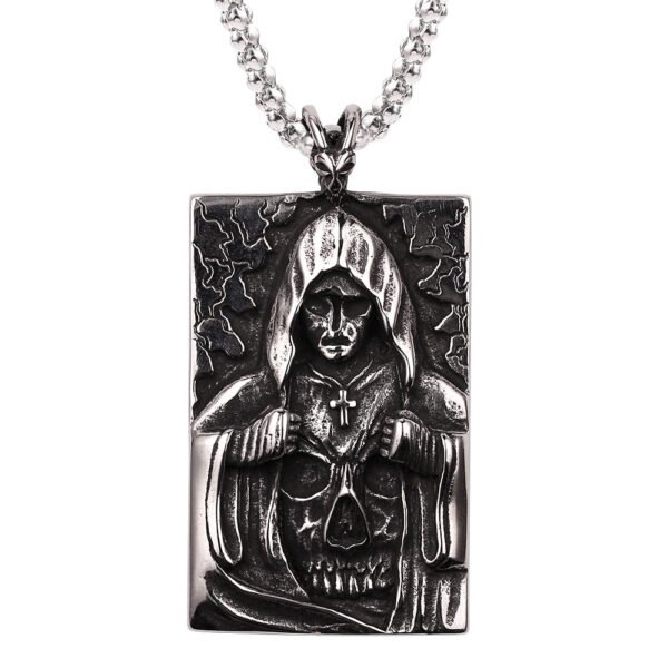Skeleton Mexican Skull Head Necklace Bloodshed Death Evi Eyes Angel Big Long Chain Men Necklaces