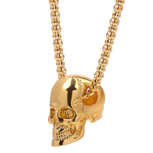 Skeleton Mexican Skull Head Necklace Bloodshed Death Evi Eyes Angel Big Long Chain Men Necklaces