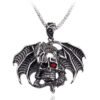 Skeleton Mexican Skull Head Necklace Bloodshed Death Evi Eyes Angel Big Long Chain Men Necklaces