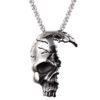 Skeleton Mexican Skull Head Necklace Bloodshed Death Evi Eyes Angel Big Long Chain Men Necklaces