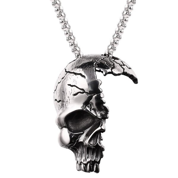 Skeleton Mexican Skull Head Necklace Bloodshed Death Evi Eyes Angel Big Long Chain Men Necklaces
