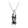 Skeleton Mexican Skull Head Necklace Bloodshed Death Evi Eyes Angel Big Long Chain Men Necklaces