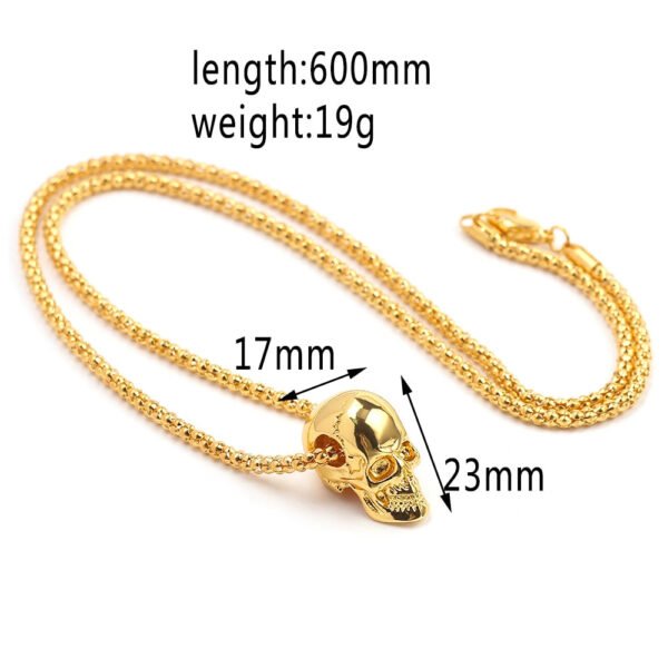 Skeleton Mexican Skull Head Necklace Bloodshed Death Evi Eyes Angel Big Long Chain Men Necklaces