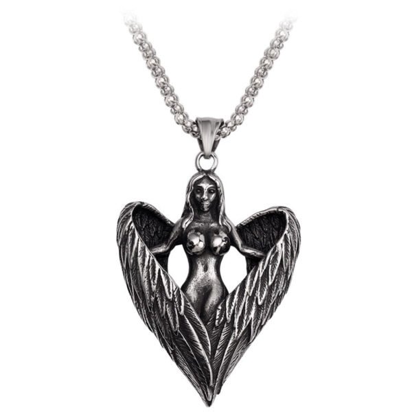 Skeleton Mexican Skull Head Necklace Bloodshed Death Evi Eyes Angel Big Long Chain Men Necklaces