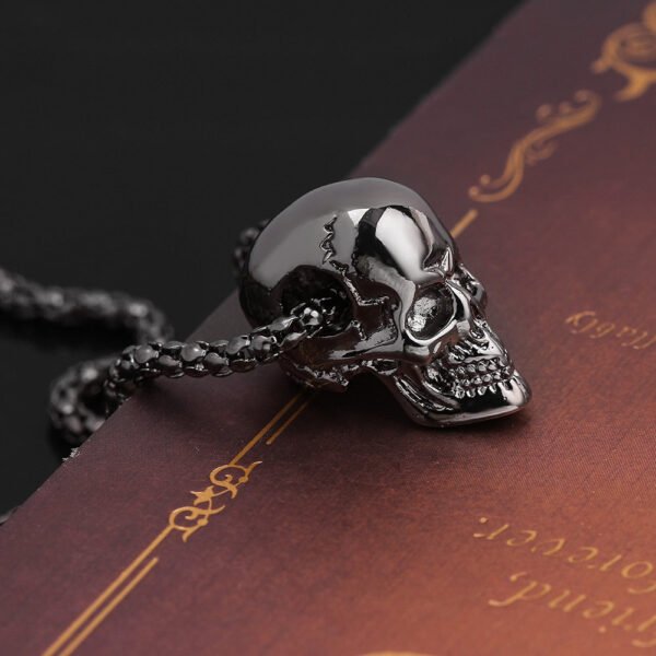 Skeleton Mexican Skull Head Necklace Bloodshed Death Evi Eyes Angel Big Long Chain Men Necklaces