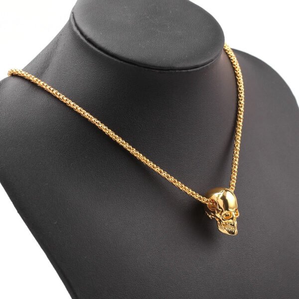 Skeleton Mexican Skull Head Necklace Bloodshed Death Evi Eyes Angel Big Long Chain Men Necklaces