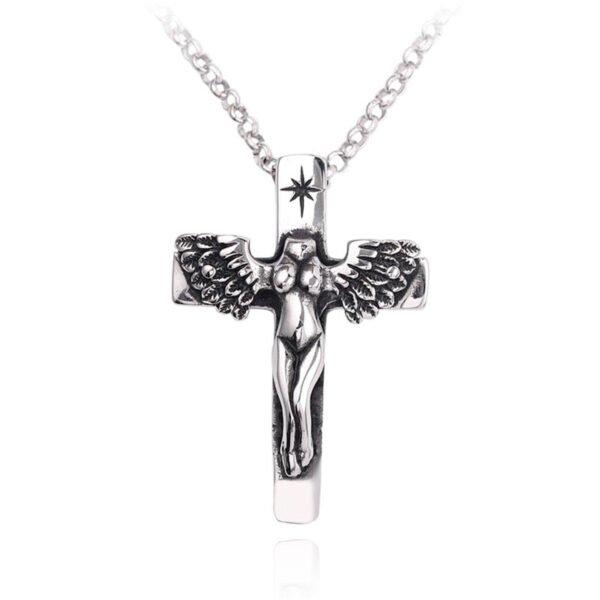 Skeleton Mexican Skull Head Necklace Bloodshed Death Evi Eyes Angel Big Long Chain Men Necklaces