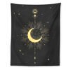 Hippie  Evil Eyes Tapestry Moon Phase Psychedelic Carpet Hanging Wall Tapestries Tarot Ouija Fatima Hand Boho Home Decor