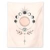Hippie  Evil Eyes Tapestry Moon Phase Psychedelic Carpet Hanging Wall Tapestries Tarot Ouija Fatima Hand Boho Home Decor