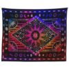 Hippie Mandala Sun and Moon Maditation Tapestry Wall Hanging Indian Golden Burning Sun Stars Psychedelic Popular tapestries