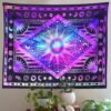 Hippie Mandala Sun and Moon Maditation Tapestry Wall Hanging Indian Golden Burning Sun Stars Psychedelic Popular tapestries