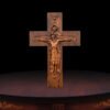 Holy Bible Trinity Cross Beech Christ Carving Wood Church Fater And Son Statue Wall Decor Christmas Figures