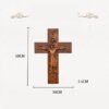 Holy Bible Trinity Cross Beech Christ Carving Wood Church Fater And Son Statue Wall Decor Christmas Figures