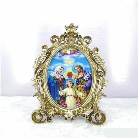 Holy Faimly Home Decoration Religious Virgin Mary Icon Resin Catholic Church Relic Crafts Christ Orthodox Decor
