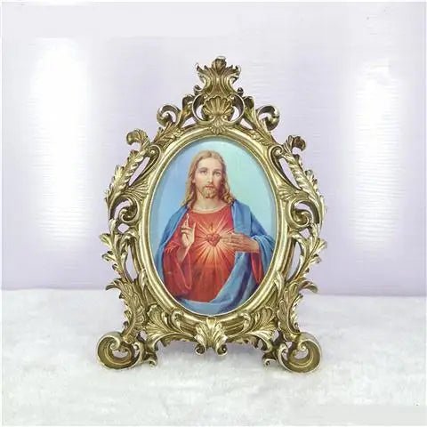 Holy Faimly Home Decoration Religious Virgin Mary Icon Resin Catholic Church Relic Crafts Christ Orthodox Decor