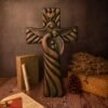 Holy Family Wooden Cross Wall Decor, Catholic Cross, Religious Art, Home Decor, Christmas Gift, 10 Inch