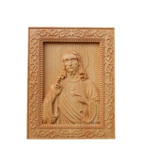 Holy Father Carving Embossed  Beech Wood Jesus Home Decoration Praying Handicraft Figures Religious Church Utensils Catholic Dec