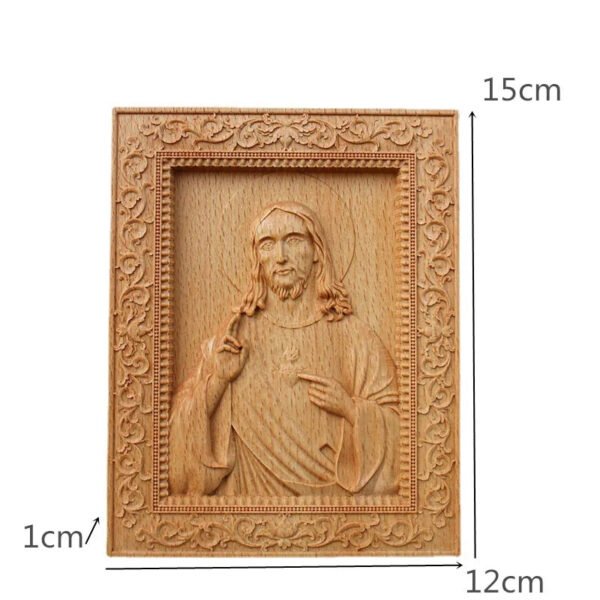 Holy Father Carving Embossed  Beech Wood Jesus Home Decoration Praying Handicraft Figures Religious Church Utensils Catholic Dec
