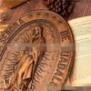 Holy Relic Guadalupe Beech Wood Home Decoration Chrismtas Figures Religious Reliefs Church Souvenirs Catholic Gift