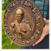 Holy Saint Francis Wooden Carving Handicrafts Religious Figures Christmas Church Souvenirs