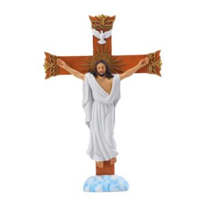 Holy Trinity Cross Wall Decor Jesus Ascended To Heaven Day Chrisitian Religious Crucifixo Catholic Church Orthodox Figures