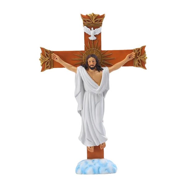 Holy Trinity Cross Wall Decor Jesus Ascended To Heaven Day Chrisitian Religious Crucifixo Catholic Church Orthodox Figures