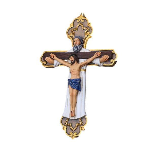 Holy Trinity Cross Wall Decor Jesus Ascended To Heaven Day Chrisitian Religious Crucifixo Catholic Church Orthodox Figures