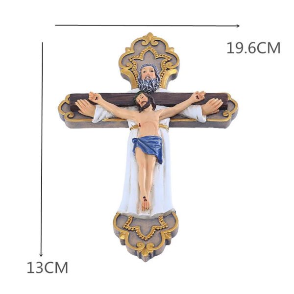 Holy Trinity Cross Wall Decor Jesus Ascended To Heaven Day Chrisitian Religious Crucifixo Catholic Church Orthodox Figures