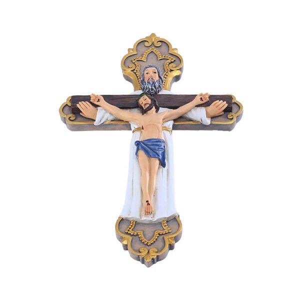 Holy Trinity Cross Wall Decor Jesus Ascended To Heaven Day Chrisitian Religious Crucifixo Catholic Church Orthodox Figures