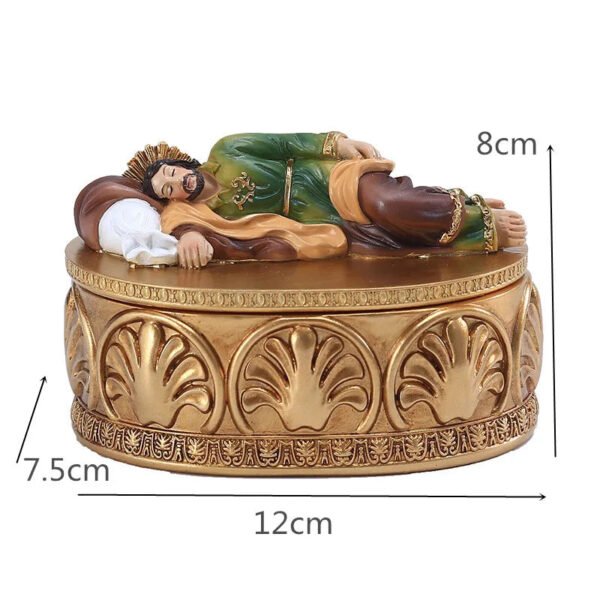 Home Decor St.Joseph Jewelry Box Religious Catholic Statue Earring Organizer Necklace Orthodox Resin Crafts Church Utensils