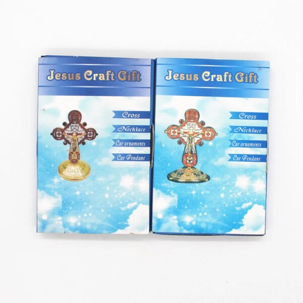 Home Decoration Orthodox Cross Jesus Crucifix Religious Wall Cross Decor Catholic Relic Table Ornament Christmas Gift